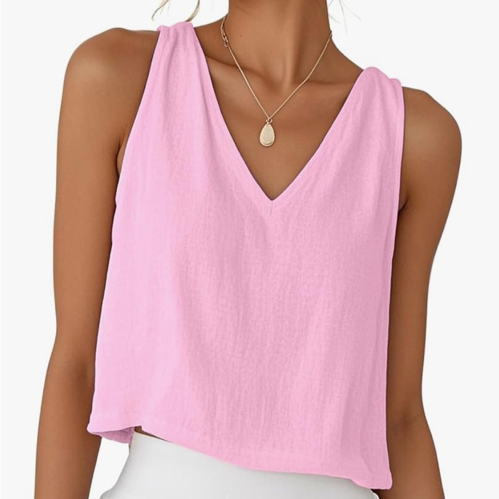 New linen tank top